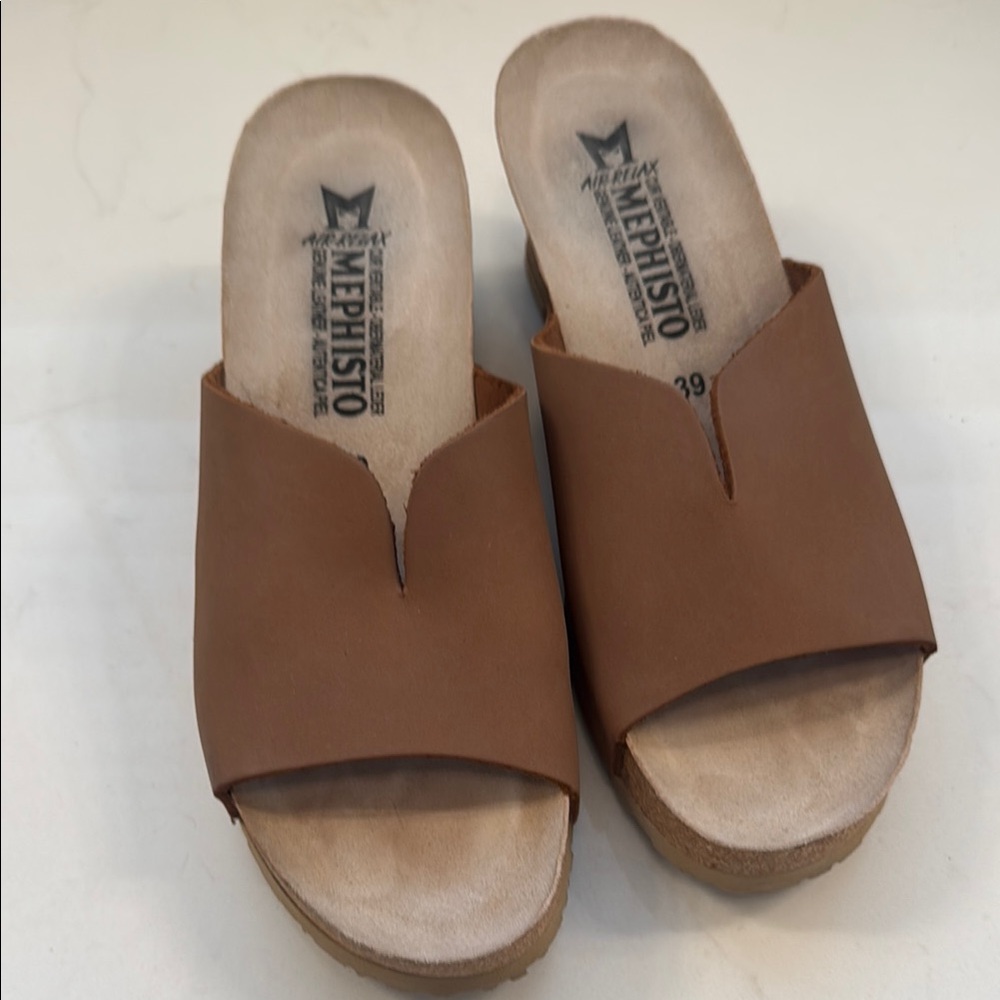 Mephisto Brown Mules Comfortable Clogs